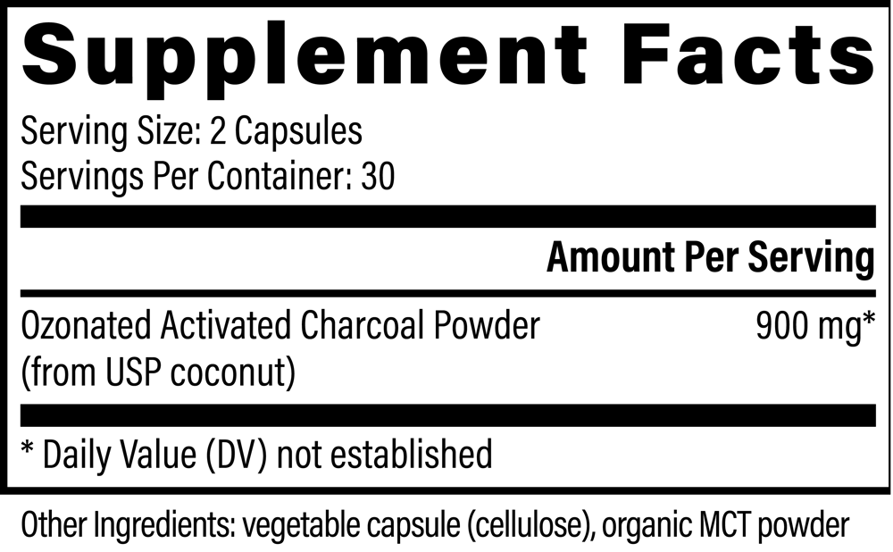 Ozonated Activated Charcoal