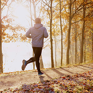 A person is running. An individual should research before choosing the best probiotic.