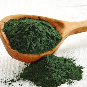 A bowl of organic spirulina. You can avoid iron deficiency by consuming Iron rich foods such as spinach and pumpkin seeds.