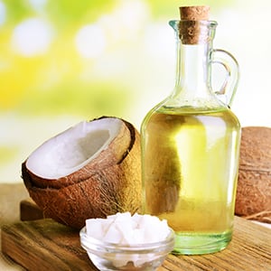 A bottle of organic coconut oil has many health benefits.