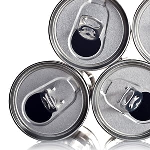 Open soda cans. Taurine shows an anxiolytic effect on the central nervous system.