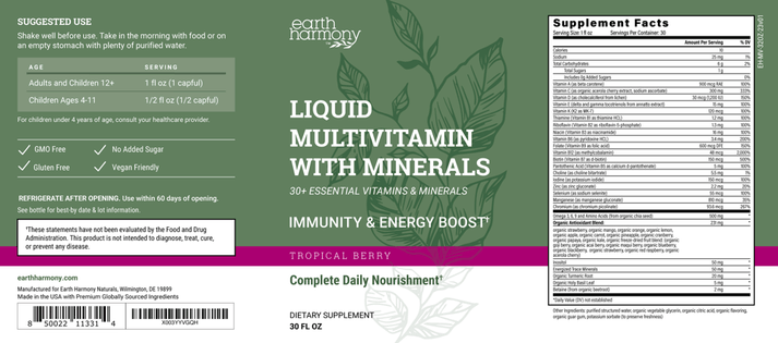 Earth Harmony Liquid Multivitamin