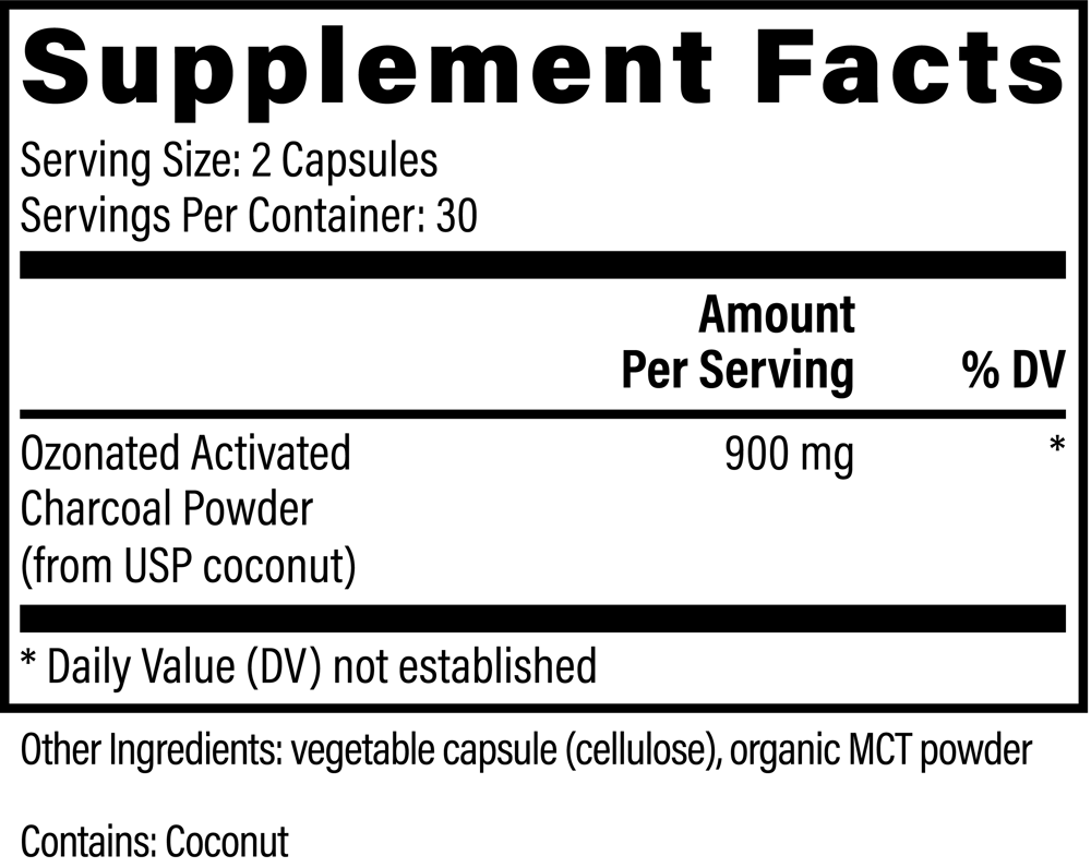 Ozonated Activated Charcoal Capsules | Global Healing